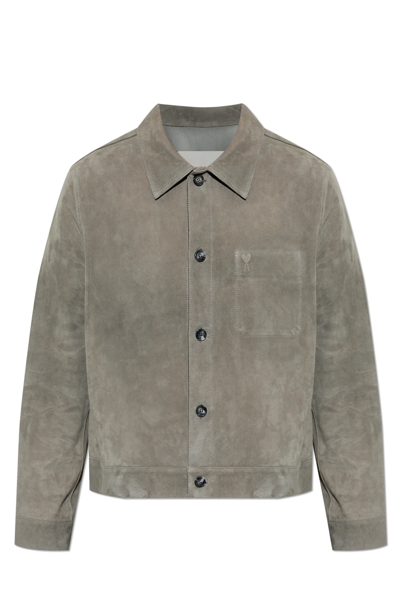 Ami Alexandre Mattiussi Suede jacket with embossed logo | Men's